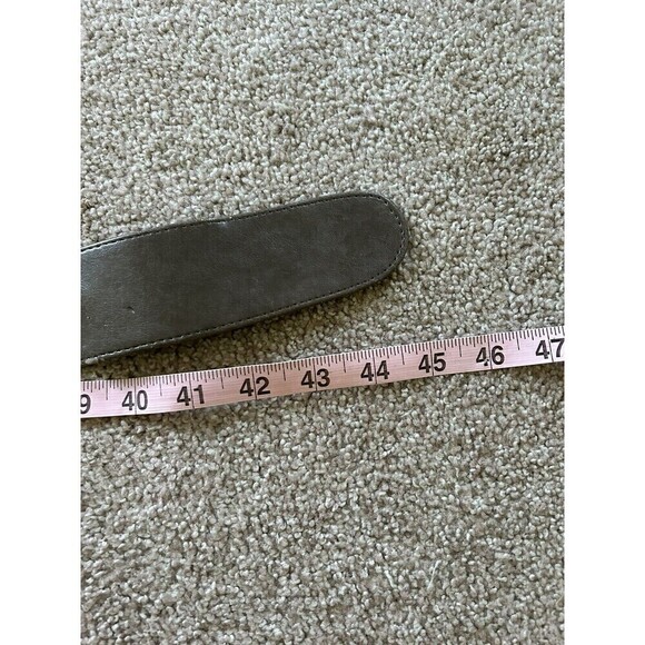 Vintage Suzi Roher‎ Metallic Leather Belt Antique Bronze Oversized Buckle Large main image 9